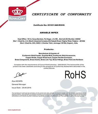 Exothermic-Welding-Certificates-ROHS