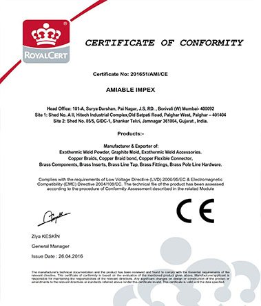 Exothermic-Welding-Certificates-CE-AMIABLE